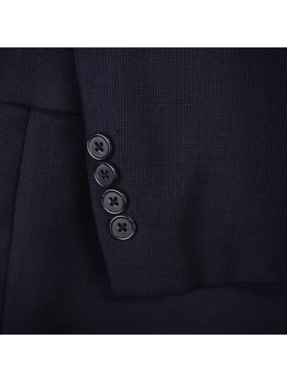 John W Nordstrom Loro Piana 120's Wool 2 Button Blazer Jacket Mens 42S Navy Flaw